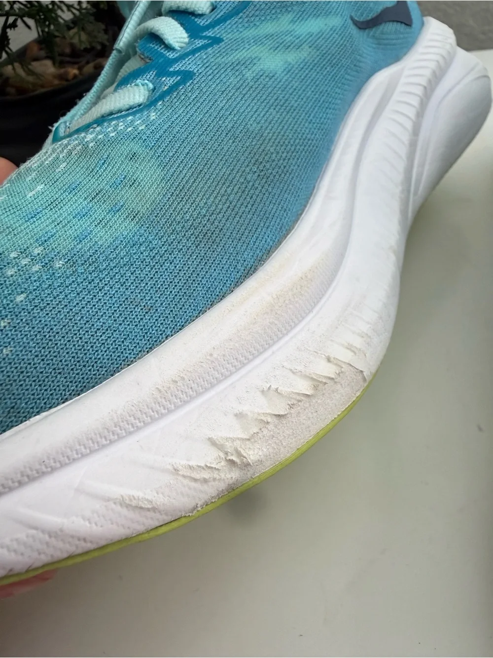 Hoka Mach 6 Women size 8.5 Turquoise Aqua Running Shoes